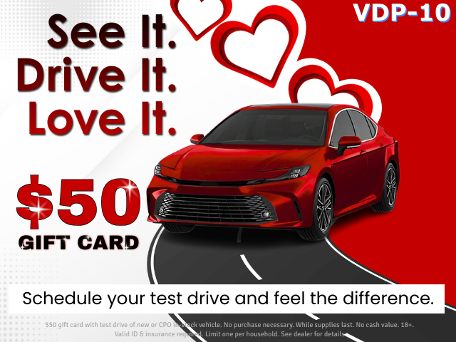 High-quality dealership promotional Schedule A Test Drive for vehicle listings