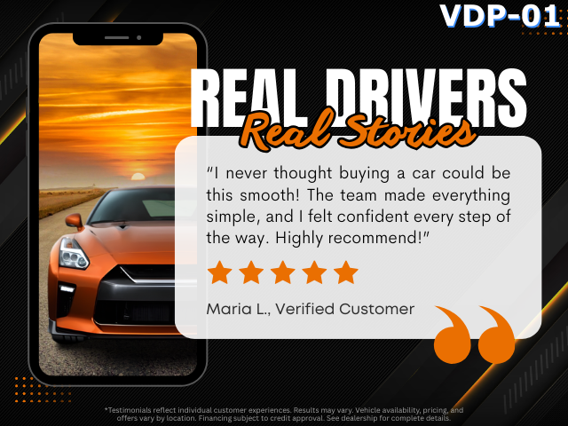 Vehicle description page marketing insert for customer testimonials