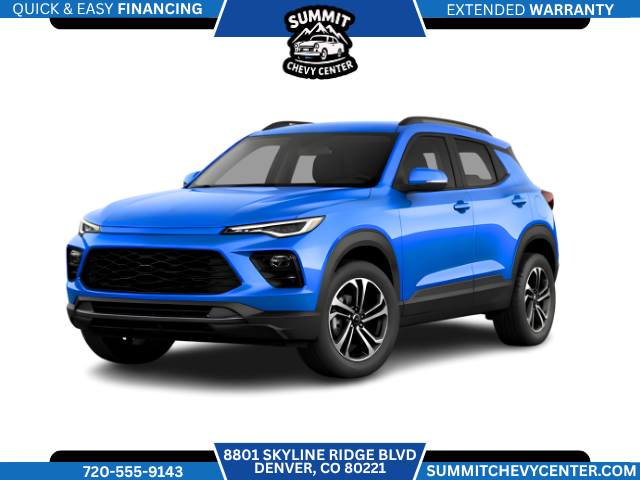 Vehicle photo overlay with financing and extended warranty banner, dealer logo, address, phone, and website