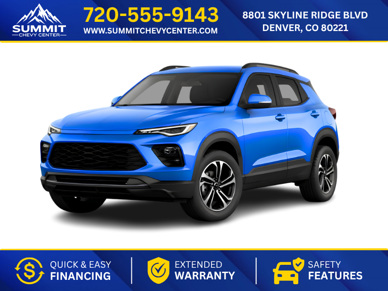 Vehicle image overlay featuring quick and easy financing, extended warranty and safety features