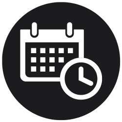image of calender with clock